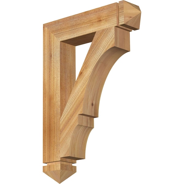 Ekena Millwork Balboa Arts & Crafts Rough Sawn Bracket, Western Red Cedar, 4"W x 20"D x 28"H BKT04X20X28BOA03RWR - main